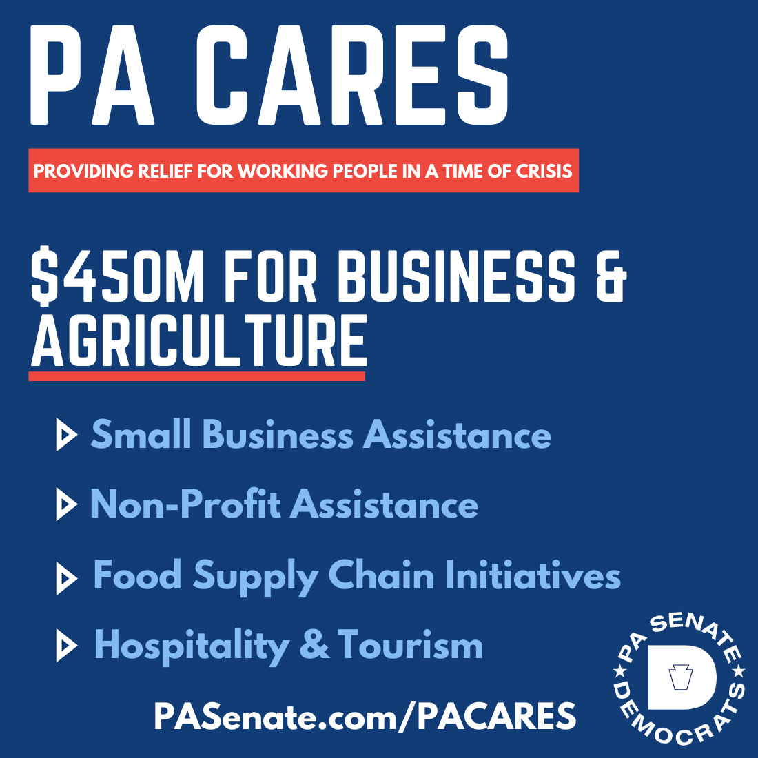 $450M for business & Agriculture