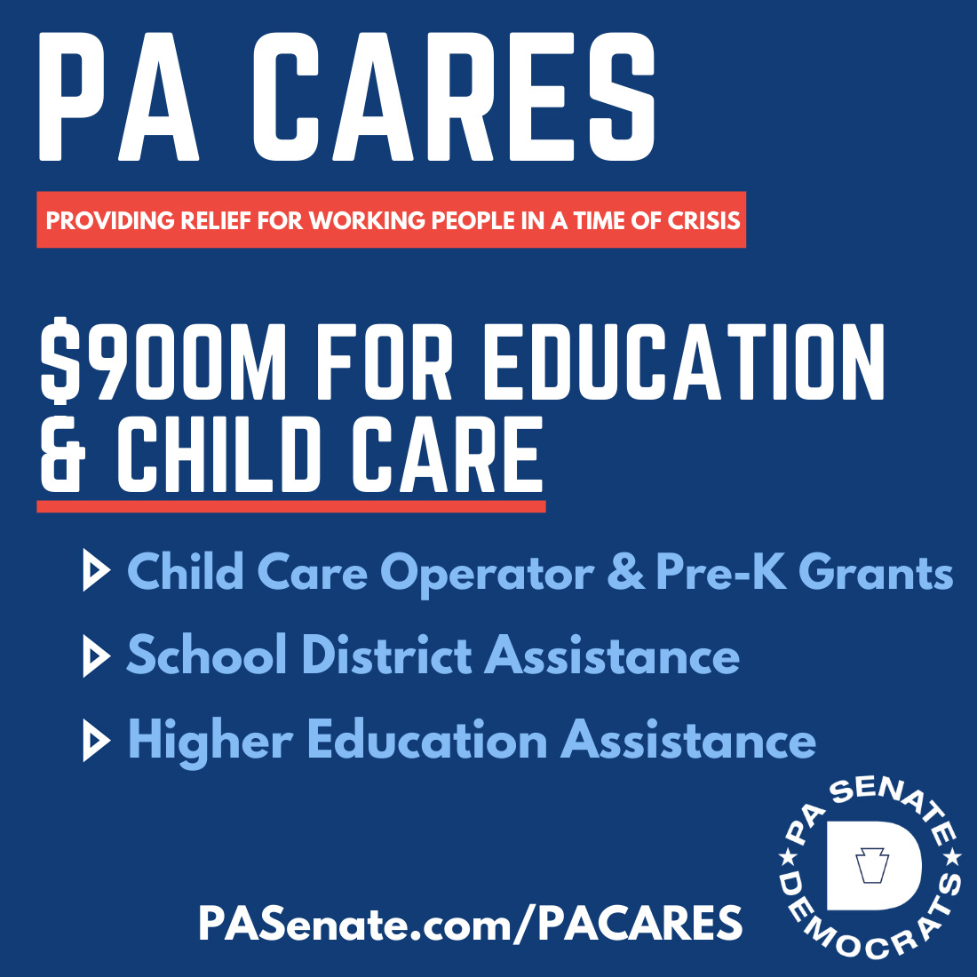 $900M for education & child care
