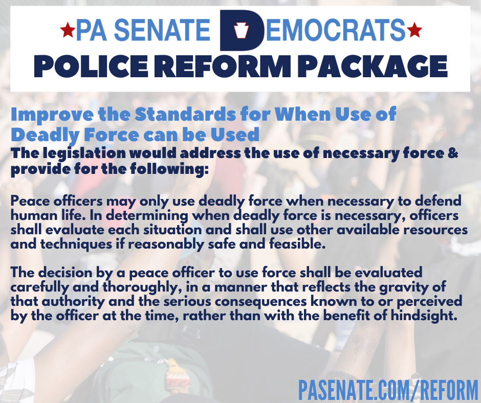 Improve the Standards for When Deadly Force Can Be Used by Law Enforcement