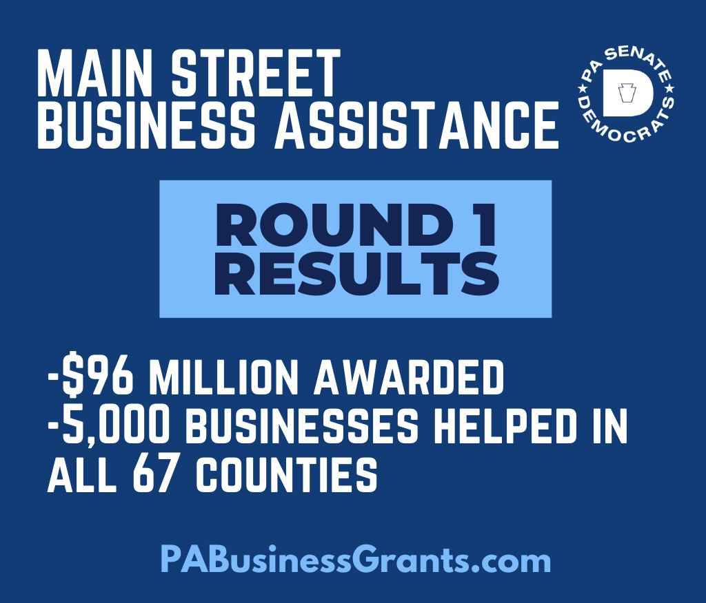 Main Street Business Assistance - Round 1 Results